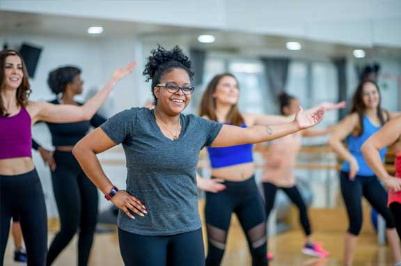 Ladies exercising